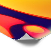 Fiery Waves Abstracte kunst Poster (Hoek)