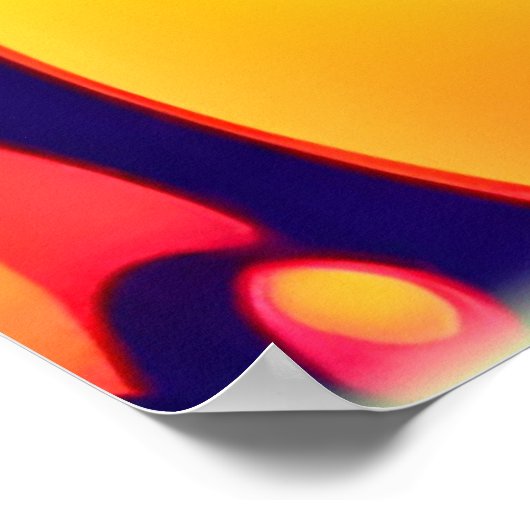 Fiery Waves Abstracte kunst Poster (Hoek)