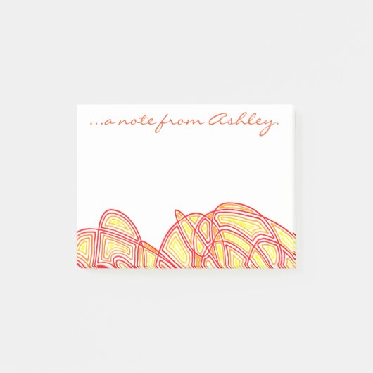 Fiery Waves Post-it® Notes (Voorkant)