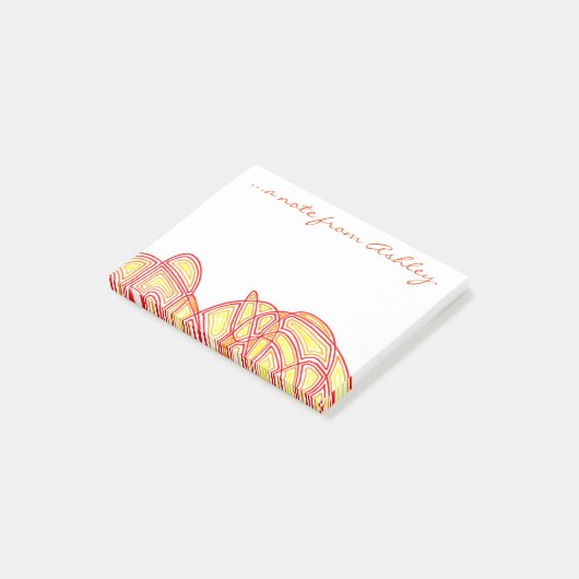 Fiery Waves Post-it® Notes (Schuin)