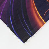 Fiery Waves - Vet Paarse, Sinaasappel, Goud Abstra Fleece Deken (Hoek)