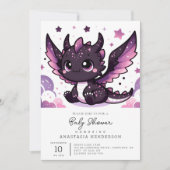 Fiery Whimsical Dragon Baby shower Kaart (Voorkant)
