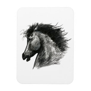 Fiery Wild Horse Magneet