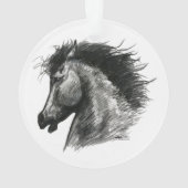 Fiery Wild Horse Ornament (achterkant)