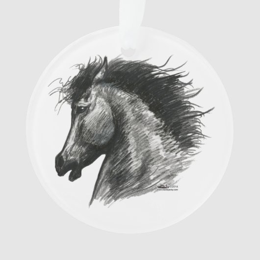 Fiery Wild Horse Ornament (voorkant)