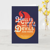 Fiery William Shakespeare Hell is Empty Kaart (Gele Bloem)