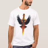 Fiery Winged Sword Emblem T-shirt (Voorkant)