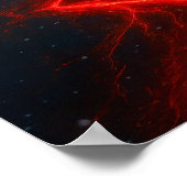 Fiery Wolf in Snow Fantasy Spirit Animal Poster (Hoek)