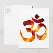 Fiery Yoga Symbool Briefkaart (Voorkant / Achterkant)