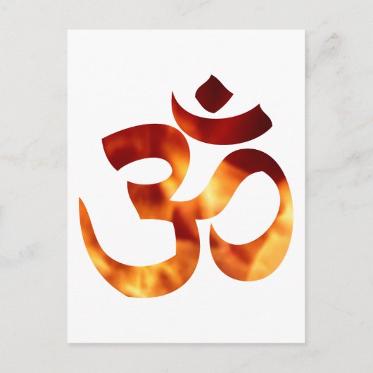 Fiery Yoga Symbool Briefkaart (Voorkant)