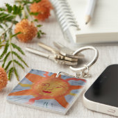 Fiery zon acryl sleutelhanger (Voorkant Rechts)