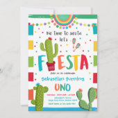 Fiesta 1e verjaardag Mexicaanse Cactus Party Kaart (Voorkant)