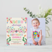 Fiesta 1e verjaardag Uitnodiging Nacho Gemiddelde  (Staand voorkant)