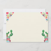 Fiesta 1e verjaardag Uitnodiging Nacho Gemiddelde  (Achterkant)