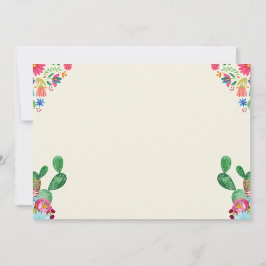 Fiesta 1e verjaardag Uitnodiging Nacho Gemiddelde  (Achterkant)