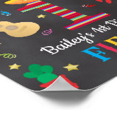 Fiesta 1st Birthday Chalkboard Welkomstbord Poster (Hoek)