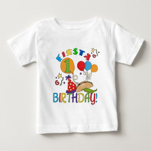 Fiesta 1st Birthday Tshirts en Gifts (Voorkant)