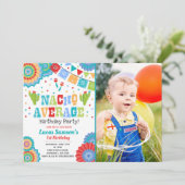 Fiesta 1st Birthday Uitnodiging Nacho Gemiddelde P (Staand voorkant)