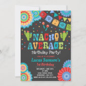 Fiesta 1st Birthday Uitnodiging Nacho Gemiddelde P (Voorkant)