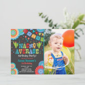 Fiesta 1st Birthday Uitnodiging Nacho Gemiddelde P (Staand voorkant)