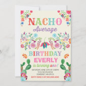Fiesta 1st Birthday Uitnodiging Nacho Gemiddelde P (Voorkant)