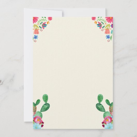 Fiesta 1st Birthday Uitnodiging Nacho Gemiddelde P (Achterkant)