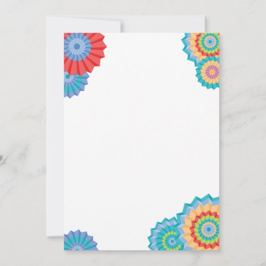 Fiesta 1st Birthday Uitnodiging Nacho Gemiddelde P (Achterkant)