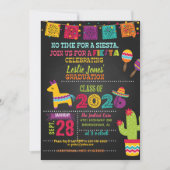 Fiesta 2026 Afstudeer Uitnodiging - Zwart (Voorkant)