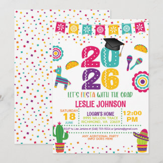 Fiesta 2026 Afstudeeruitnodiging Kaart
