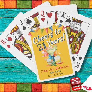 Fiesta 21e Verjaardag Persoonlijk Feestcadeau Pokerkaarten
