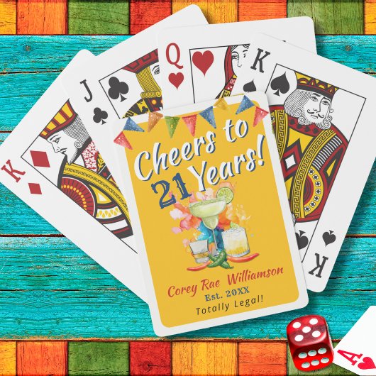 Fiesta 21e Verjaardag Persoonlijk Feestcadeau Pokerkaarten