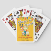 Fiesta 21e Verjaardag Persoonlijk Feestcadeau Pokerkaarten (Achterkant)