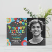 Fiesta 21e verjaardag uitnodiging Nacho Gemiddeld (Staand voorkant)