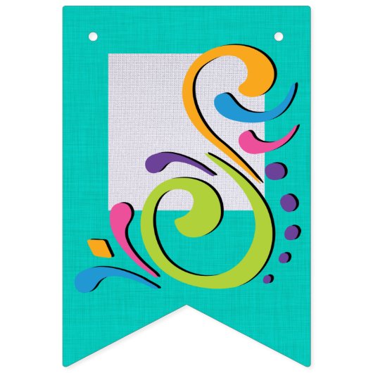 FIESTA 2 Swallowtail Pennant Banner (Eerste vlag)