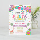 Fiesta 2e uitnodiging van de verjaardag (Staand voorkant)
