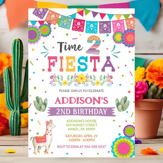 Fiesta 2e uitnodiging van de verjaardag