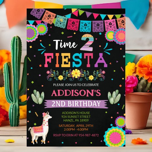 Fiesta 2e uitnodiging van de verjaardag