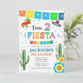 Fiesta 2e uitnodiging van de verjaardag (Staand voorkant)