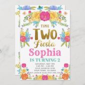 Fiesta 2e uitnodiging van de verjaardag (Voorkant / Achterkant)