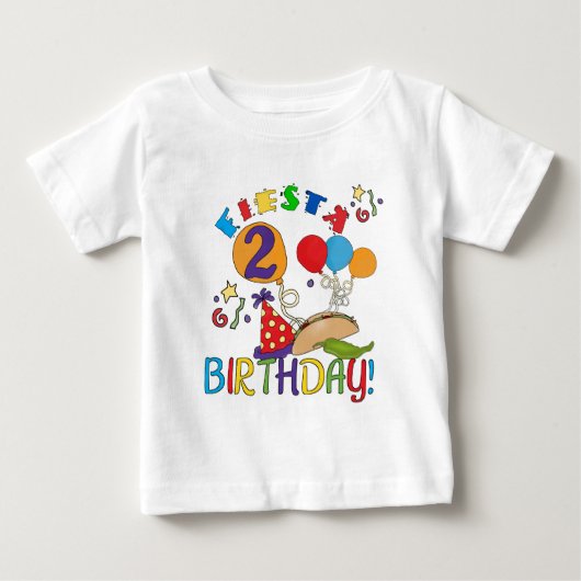 Fiesta 2e Verjaardag T shirten en geschenken (Voorkant)