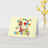 Fiesta 2e Verjaardag T shirten en geschenken Kaart (Gele Bloem)