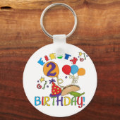 Fiesta 2e Verjaardag T shirten en geschenken Sleutelhanger (Voorkant)