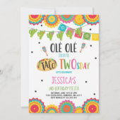 Fiesta 2e verjaardag Uitnodiging Taco Twosday Part (Voorkant)