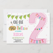 Fiesta 2e verjaardag Uitnodiging Taco Twosday Part (Voorkant)