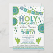 Fiesta 30th Birthday Uitnodiging Heilige Guacamole (Voorkant)