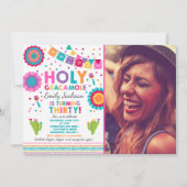 Fiesta 30th Birthday Uitnodiging Heilige Guacamole (Voorkant)