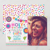 Fiesta 30th Birthday Uitnodiging Heilige Guacamole (Voorkant / Achterkant)