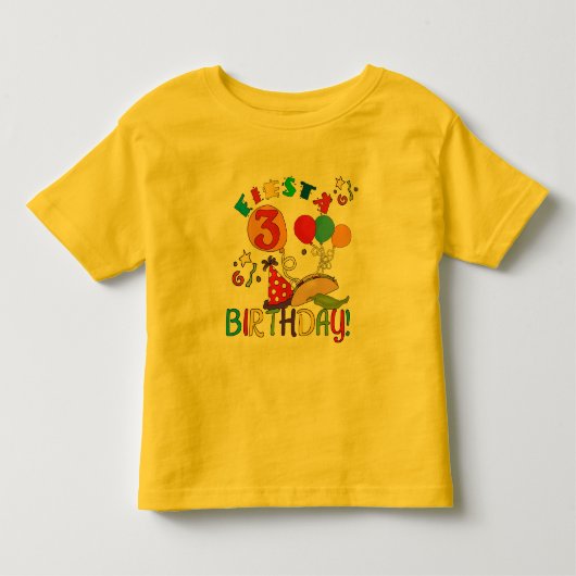 Fiesta 3e verjaardag T-shirts en geschenken (Voorkant)