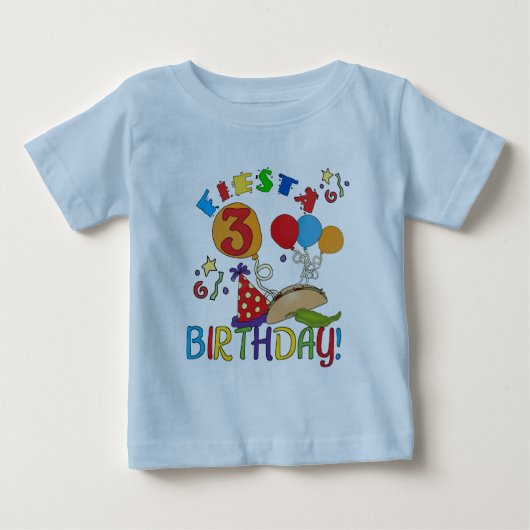Fiesta 3e verjaardag T-shirts en geschenken (Voorkant)