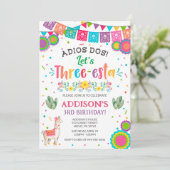 Fiesta 3rd Birthday Invitation Kaart (Staand voorkant)